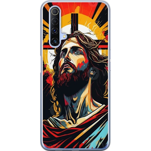 Realme X50 5G Läpinäkyvä kuori Jeesus ja Kortti - uskonnoll