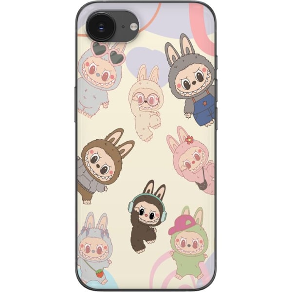 Apple iPhone 16e Gennemsigtig cover Labubu Pop Mart Samling Motiv Figur Samling Design Populært Art Toy Pop Mart Kreativ Grafisk
