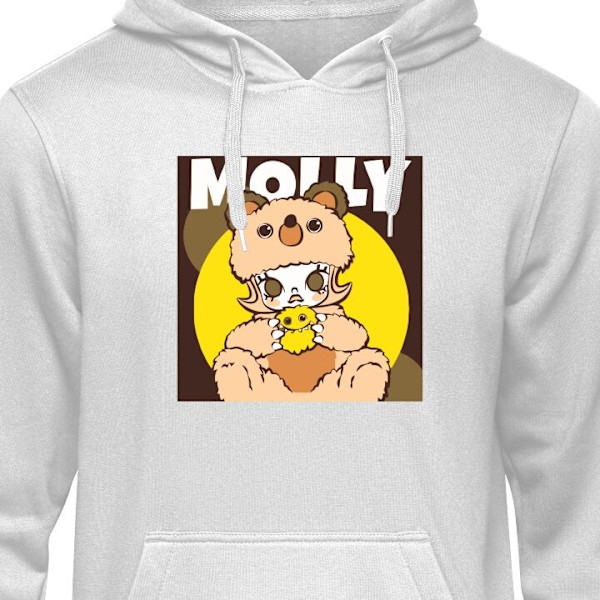 Hoodie för Vuxen | Bekväm Huvtröja pop mart erosion molly grå L