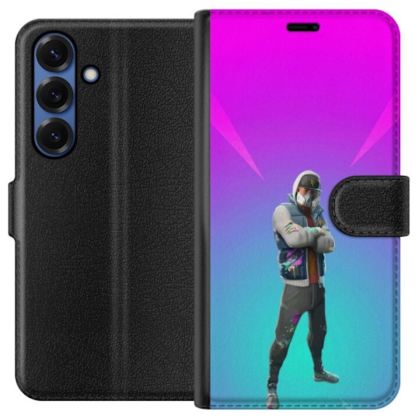 Samsung Galaxy S25+ Lompakkokotelo musta ritari fortnite