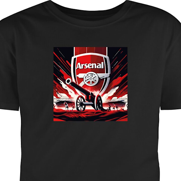 Børne T-shirt | Behagelig T-shirt til Børn Arsenal sort 7-8 År