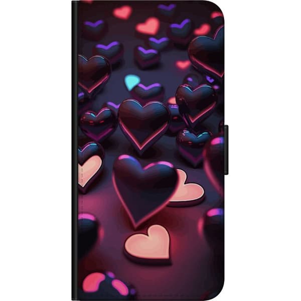 Kompatibelt Lommeboketui til Samsung Galaxy A20s Midnattshjerter
