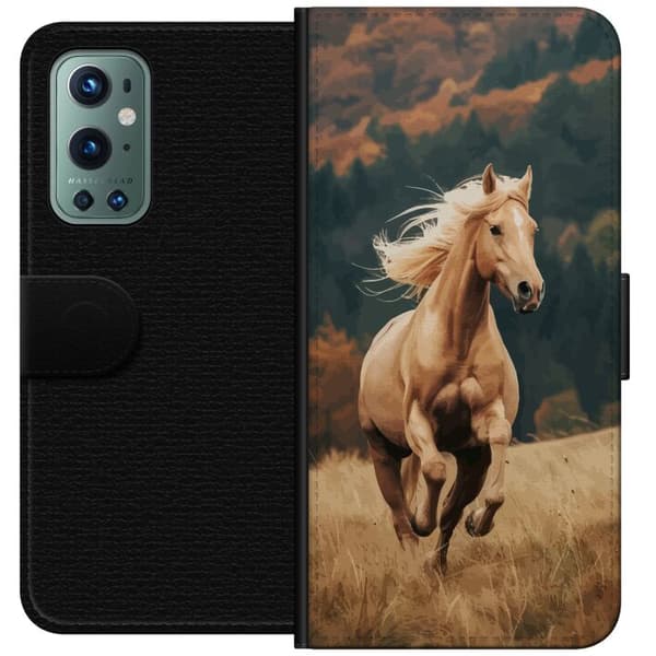 Kompatibel Tegnebogsetui til OnePlus 9 Pro Løbende Hest