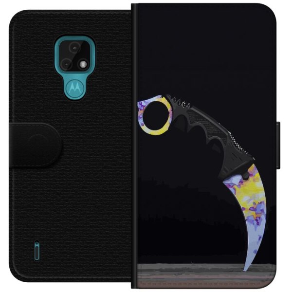 Motorola Moto E7 Plånboksfodral Karambit / Butterfly / M9 Bay