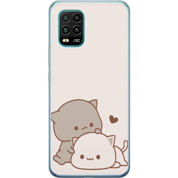 Xiaomi Mi 10 Lite 5G Gennemsigtig cover Kawaii Søde Katte