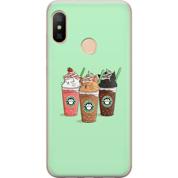 Xiaomi Redmi 6 Pro Läpinäkyvä kuori Catpuccino