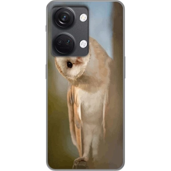 OnePlus Nord 3 Genomskinligt Skal Uggla Nyfiken Blick Fågelmotiv Skog Natur Grafiskt Design Populärt Motiv Djur Tema Dekoration