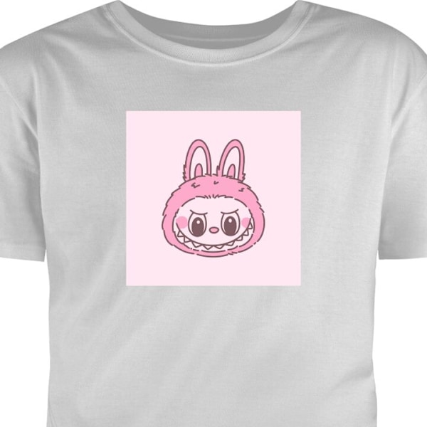 Barn-T-shirt | Bekväm T-shirt för Barn Labubu Zodiac Bunny E grå 5-6 År