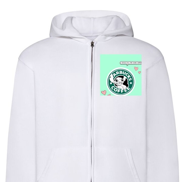 Zip-Hoodie | Huvtröja med Dragkedja för Vuxna Stitch Kaffe