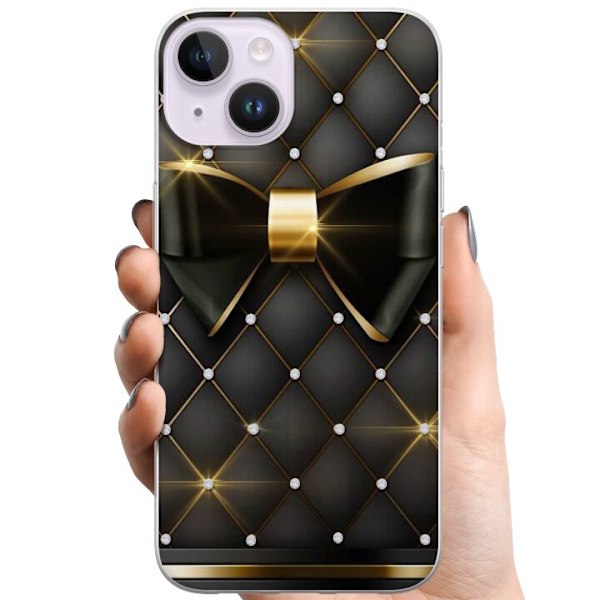 Apple iPhone 15 TPU Mobilskal Gyllene rosett