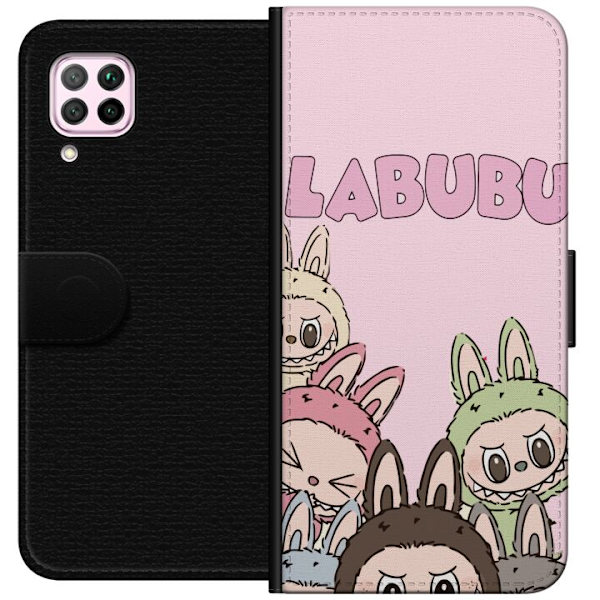 Huawei P40 lite Plånboksfodral Labubu Pop Mart Karaktärer Figurer Samlarobjekt Populär Figurserie Design Pop Mart Toy Art Motiv