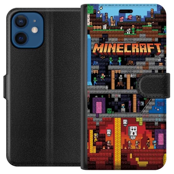 Kompatibelt Plånboksfodral till Apple iPhone 12 mini Minecraft