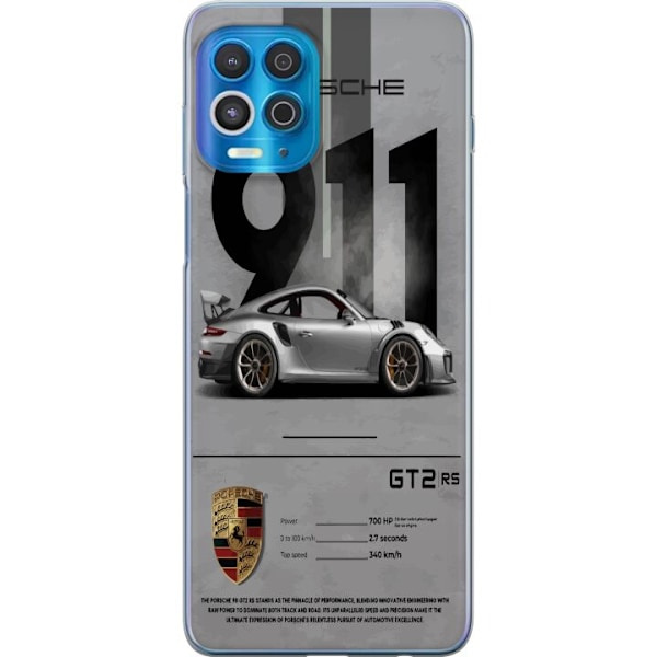 Motorola Edge S Läpinäkyvä kuori Porsche 911