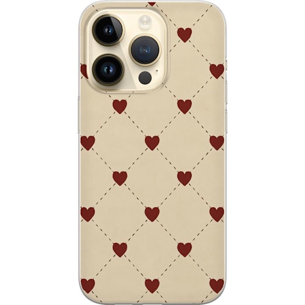 Apple iPhone 14 Pro Gennemsigtig cover Hjertegitter