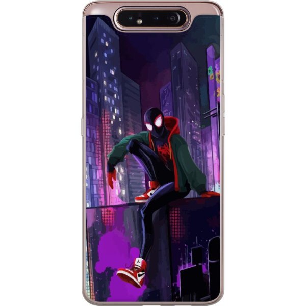 Samsung Galaxy A80 Gennemsigtig cover Fortnite - Spider-Man