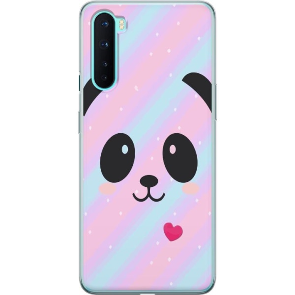 OnePlus Nord Läpinäkyvä kuori Sateenkaari Panda