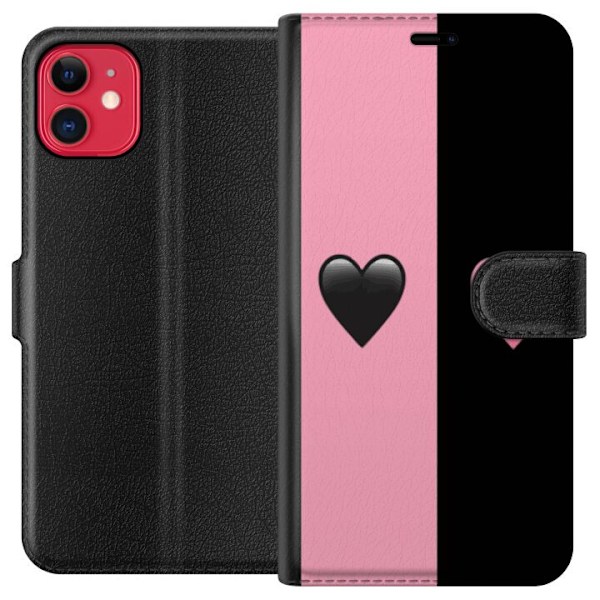 Apple iPhone 11 Tegnebogsetui Hjerter