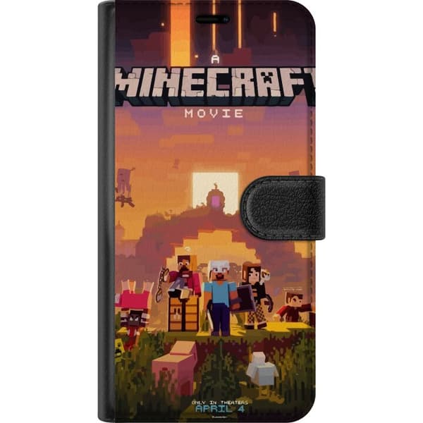 Kompatibel Tegnebogsetui til Apple iPhone 13 mini Minecraft Pixelspil Byggeblokke