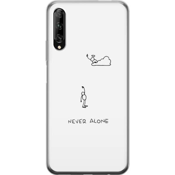 Huawei P smart Pro 2019 Läpinäkyvä kuori Ei koskaan yksin