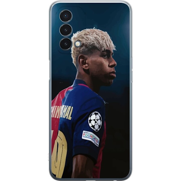 OnePlus Nord N200 5G Läpinäkyvä kuori Lamine Yamal - Barcelonan ihmelapsi fokuksessa