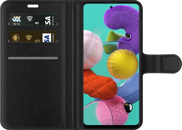 Kompatibel Tegnebogsetui til Samsung Galaxy A51 Brune caféstriber brun