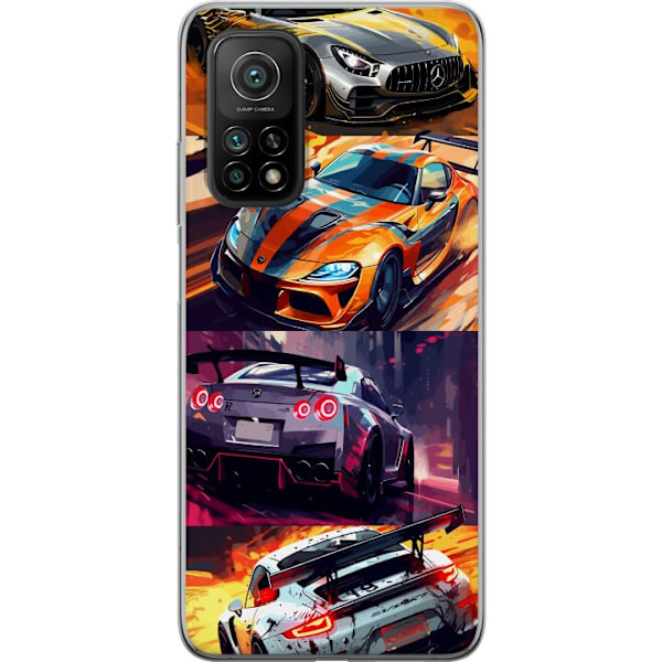 Xiaomi Mi 10T 5G Genomskinligt Skal Rally Fever – fartfyllt motiv med rallybilar