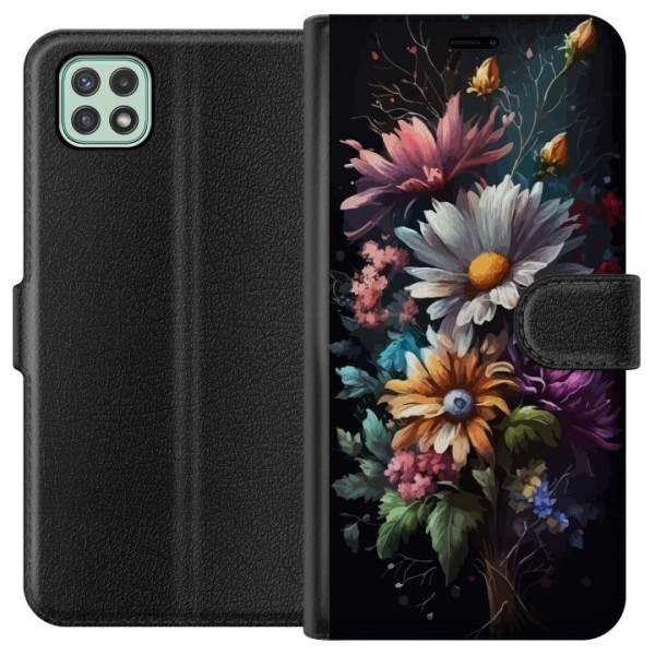 Samsung Galaxy A22 5G Plånboksfodral Blommor