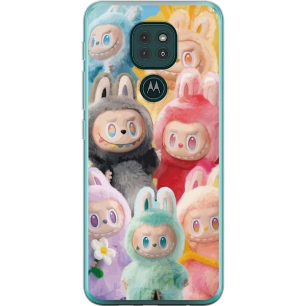 Motorola Moto G9 Play Gennemsigtig cover Labubu Skitse Stil