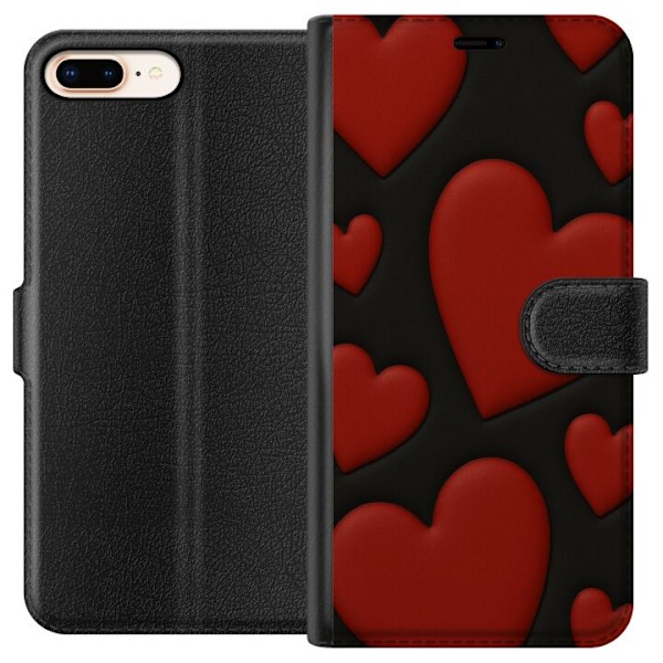 Apple iPhone 7 Plus Plånboksfodral Red Velvet Hearts