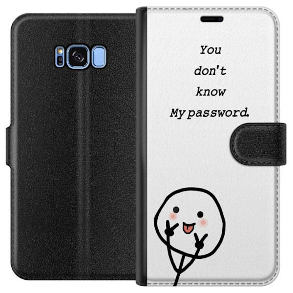 Samsung Galaxy S8 Plånboksfodral You Don’t Know My Password – edgy textmotiv med attityd