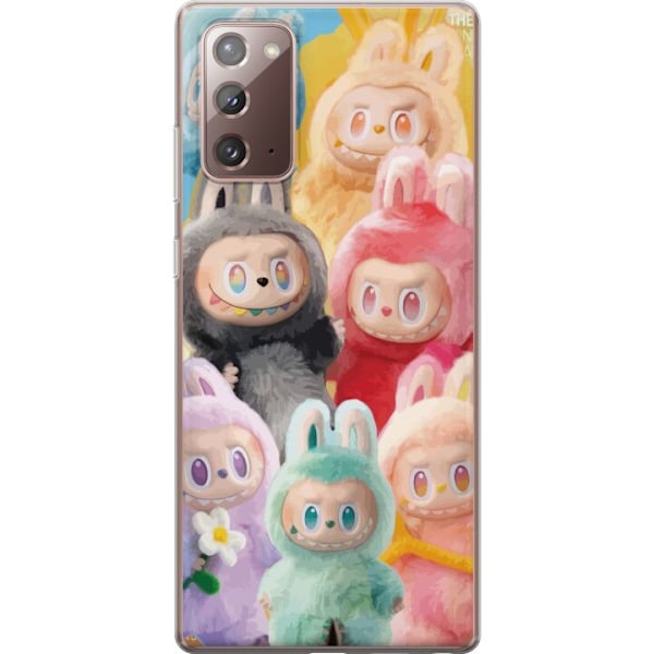 Samsung Galaxy Note20 Genomskinligt Skal Labubu Sketch Style – Handritat monster i tusch