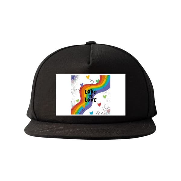 Snapback-lue svart one size