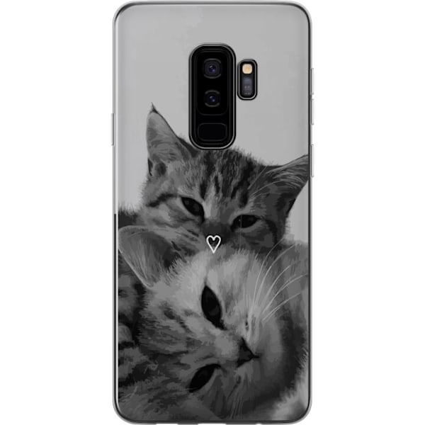 Samsung Galaxy S9+ Genomskinligt Skal Katt Hjärta