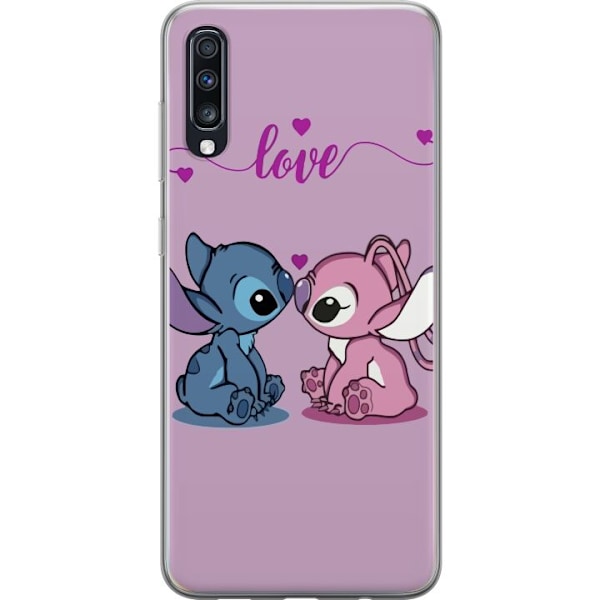 Samsung Galaxy A70 Läpinäkyvä kuori Lilo & Stitch – Angel Edition
