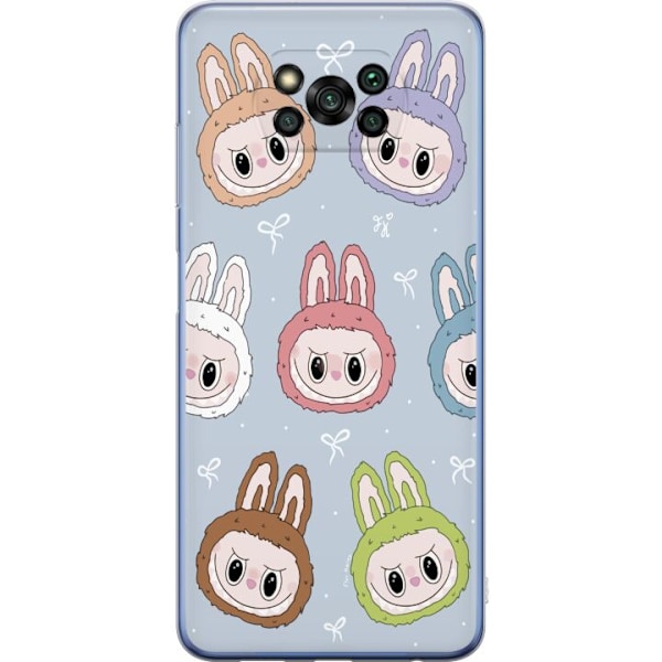 Xiaomi Poco X3 Pro Genomskinligt Skal Labubu Star Pattern –