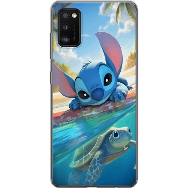 Samsung Galaxy A41 Gennemsigtig cover Stitch med skildpadde -
