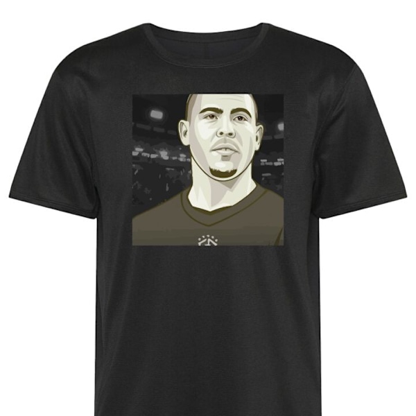 Trænings T-shirt | Sport T-shirt til Voksen Ronaldo Nazario sort Medium