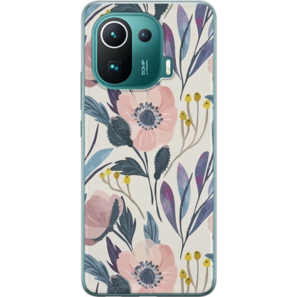 Xiaomi Mi 11 Pro Gennemsigtig cover Blomsterlykke