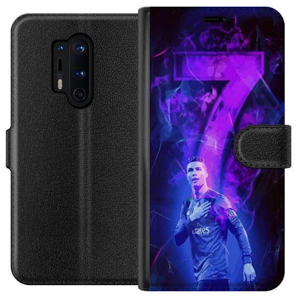 OnePlus 8 Pro Tegnebogsetui Ronaldo 7 - Fodboldlegende i Handling for Fans