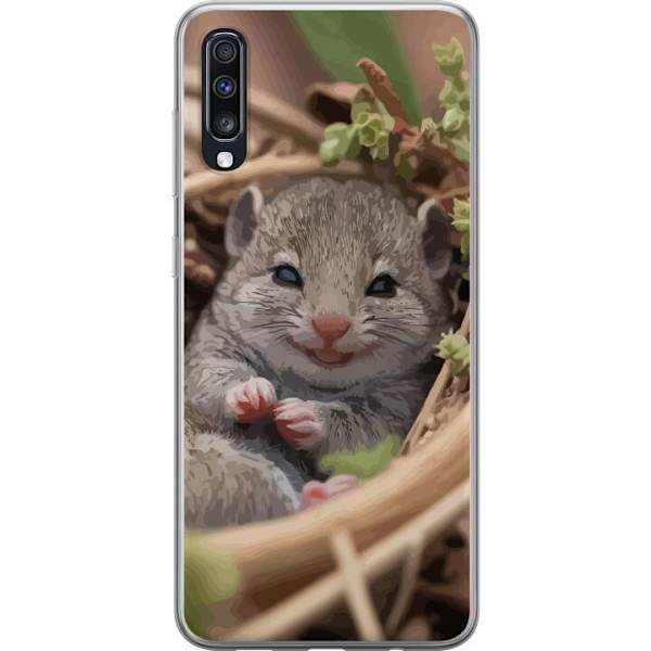 Samsung Galaxy A70 Gennemsigtig cover Rotte Smilende Dyremotiv By Motiv Urban Grafisk Design Populært Sjovt Motiv Kunstart Stil