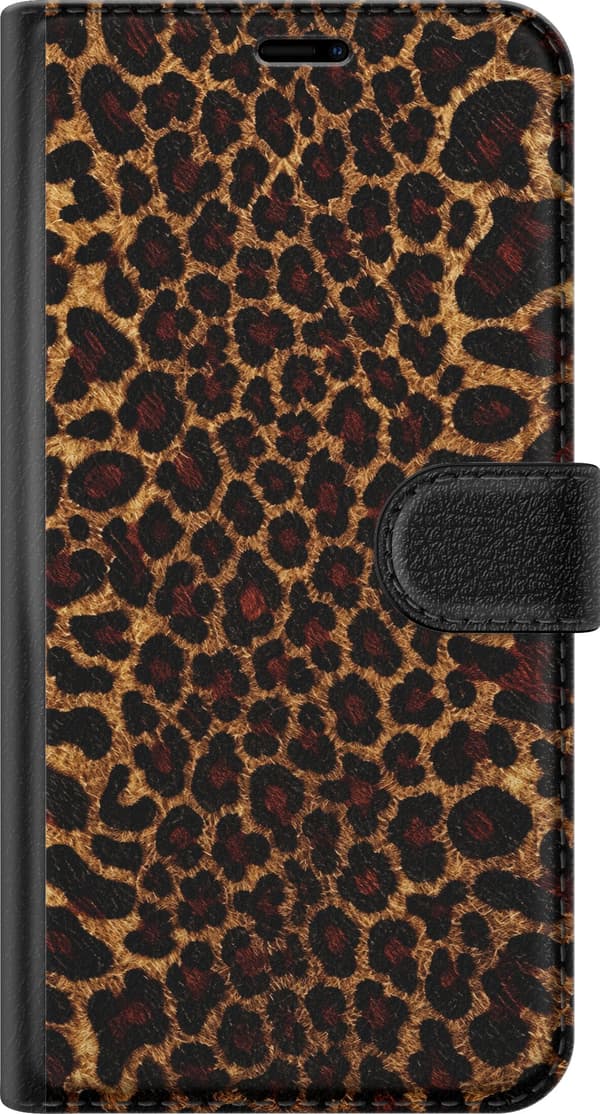 Kompatibelt Lommeboketui til Xiaomi Redmi 10C Vill leopard brun