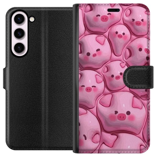 Kompatibelt Plånboksfodral till Samsung Galaxy S23+ Bubbliga Grisar