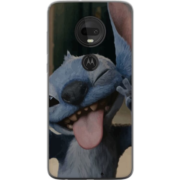 Motorola Moto G7 Gjennomsiktig deksel Stitch Søt Alien - Blå