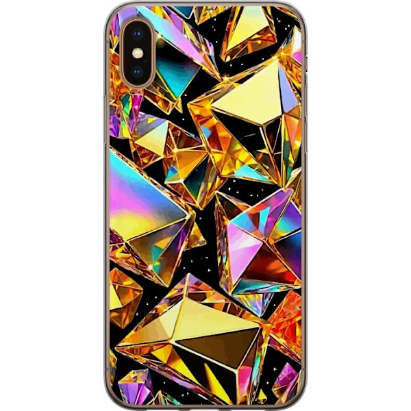 Apple iPhone XS Gennemsigtig cover 3D Guld