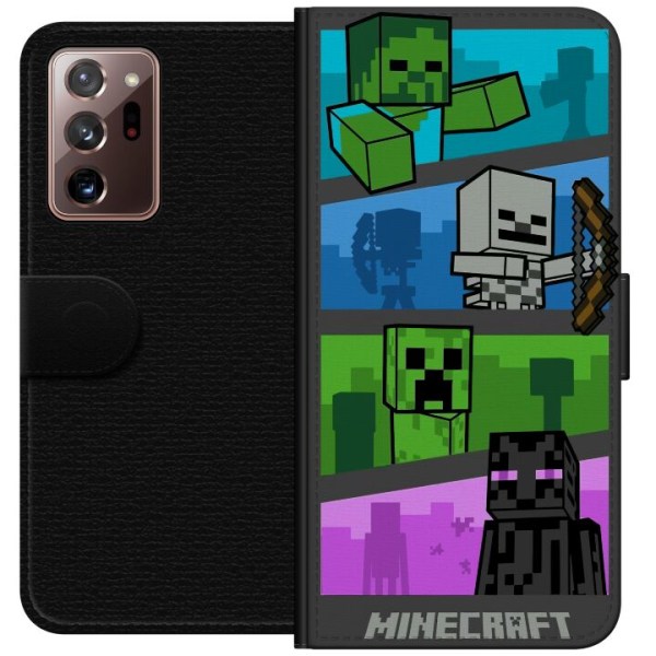 Samsung Galaxy Note20 Ultra Lompakkokotelo Minecraft