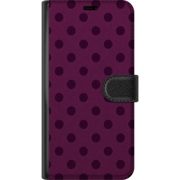 Kompatibel Tegnebogsetui til Apple iPhone SE (2016) Blomme Popprikker lilla