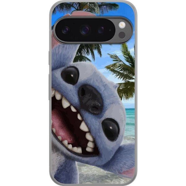 Google Pixel 9 Pro XL Genomskinligt Skal Stitch mobilskal med Palmer i söt vänskapsdesign