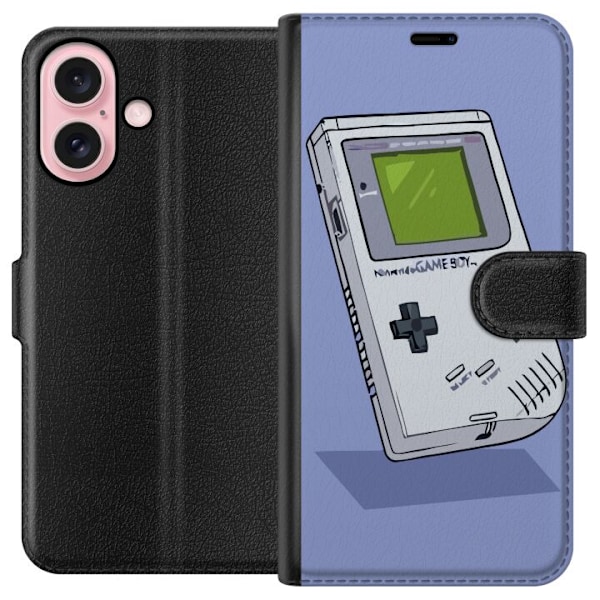 Apple iPhone 16 Lompakkokotelo Game Boy Violetti