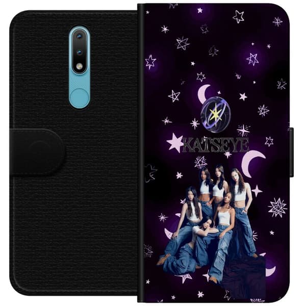Kompatibelt Lommeboketui til Nokia 2.4 KATSEYE lila
