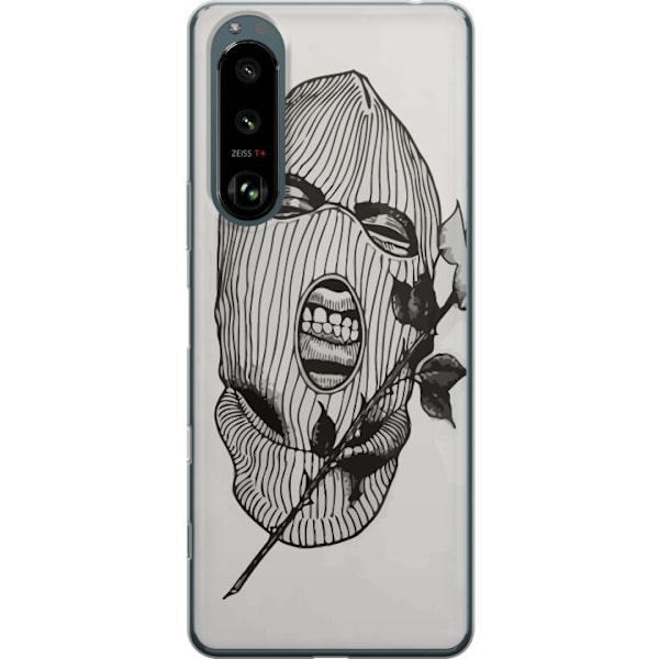 Sony Xperia 5 III Genomskinligt Skal Ski Mask Ros Streetwear Design Grafiskt Motiv Spänning Urban Stil Street Art Maskerad Symbol